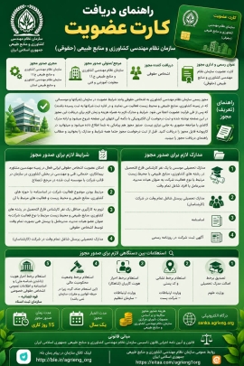 راهنمای دریافت کارت عضویت سازمان نظام مهندسی کشاورزی و منابع طبیعی (حقوقی)