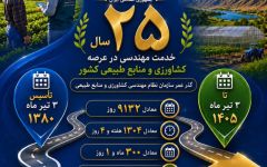 ۲۵ سال نقش‌آفرینی در توسعه کشاورزی، ارتقای بهره‌وری و تقویت امنیت غذایی کشور