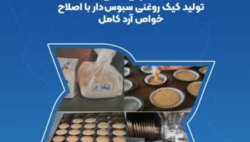 سخنرانی علمی تولید کیک روغنی سبوس دار با اصلاح خواص آرد کامل