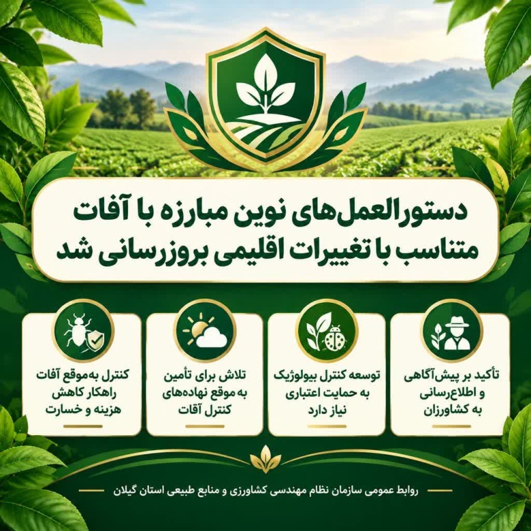 دستورالعمل&zwnj; نوین مبارزه با آفات متناسب با تغییرات اقلیمی بروزرسانی شد.